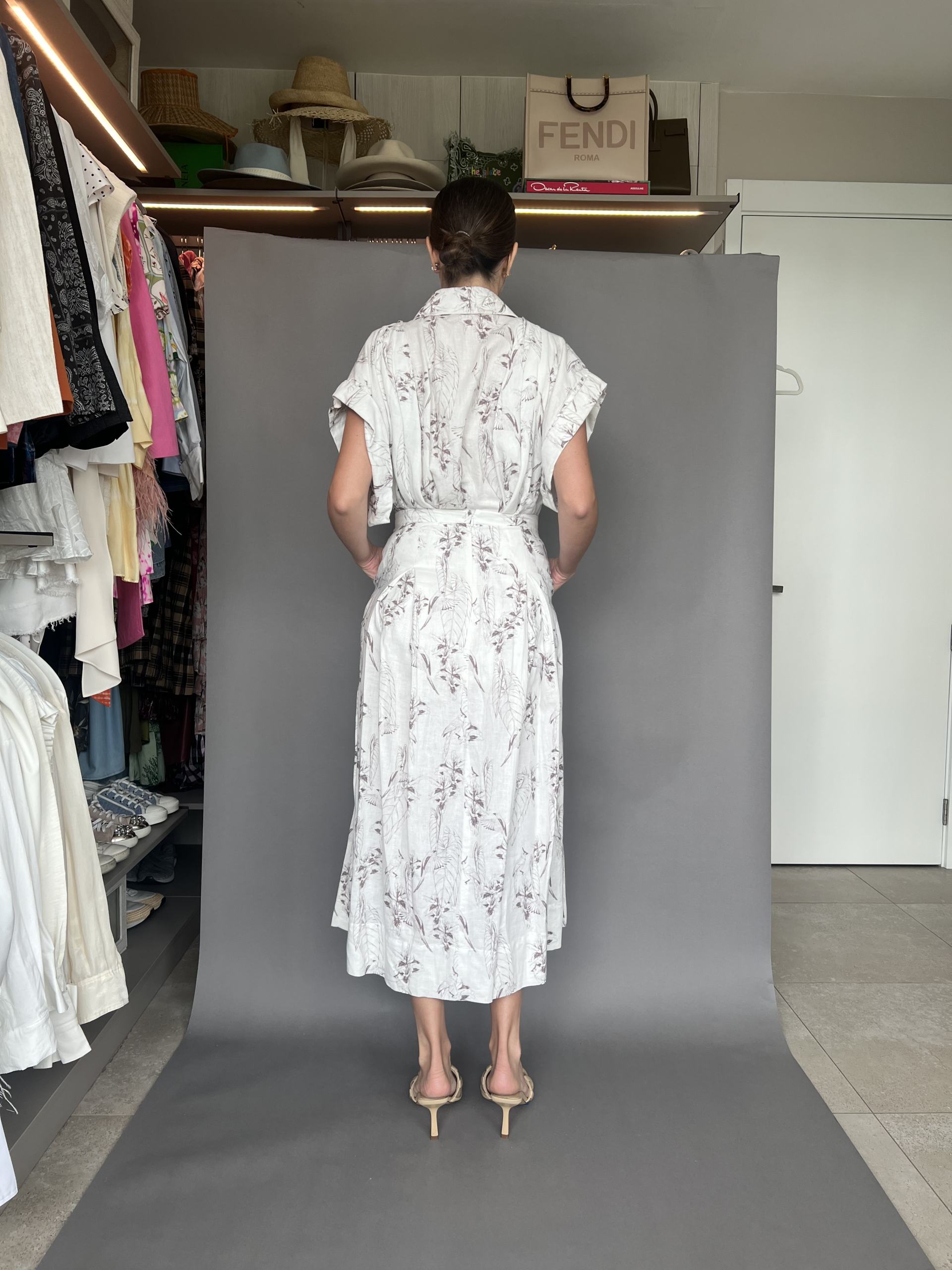 Set Isla&white print flores