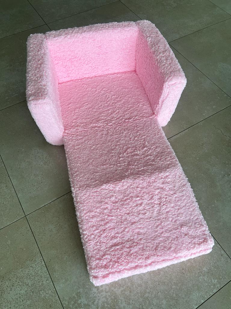 Sofá 2 en 1 de sherpa plegable para bebés
